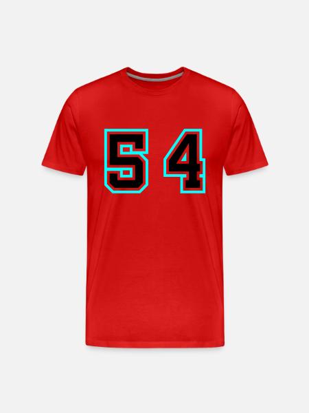 54 Symbole numérique - T-shirt bio Premium Homme - rouge