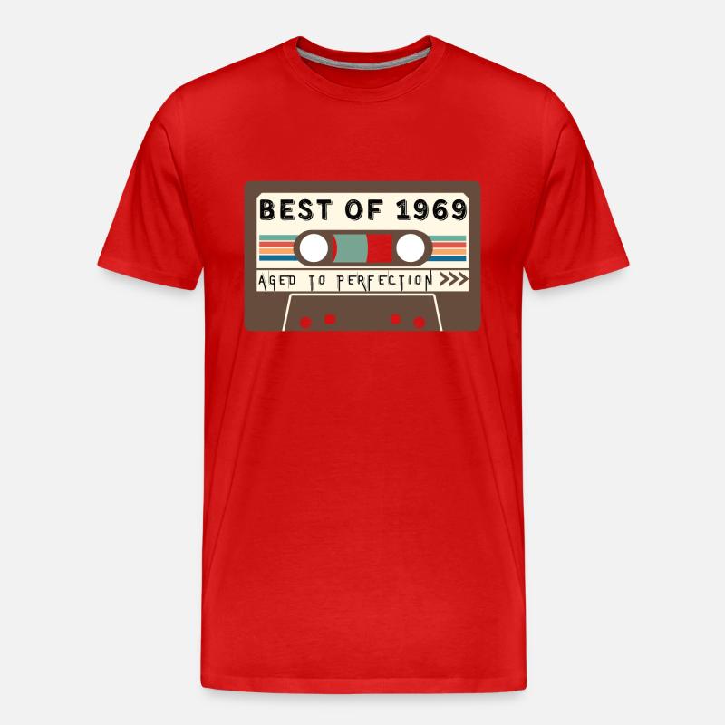 Das Beste von 1969 - Männer Premium Bio T-Shirt - Rot