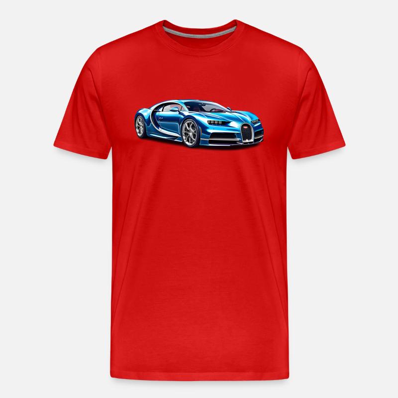 Hypercar Chiron - Männer Premium Bio T-Shirt - Rot