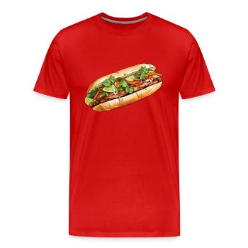 Banh Mi - Männer Premium Bio T-Shirt - Rot - Vorne - Damien (186cm)
