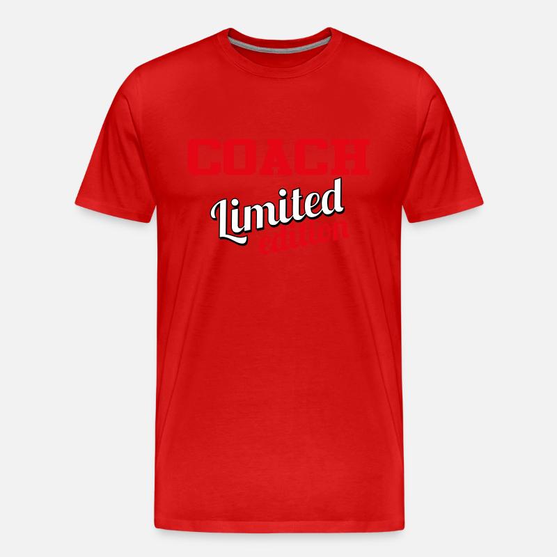 COACH LIMITIERTE AUFLAGE - Männer Premium Bio T-Shirt - Rot