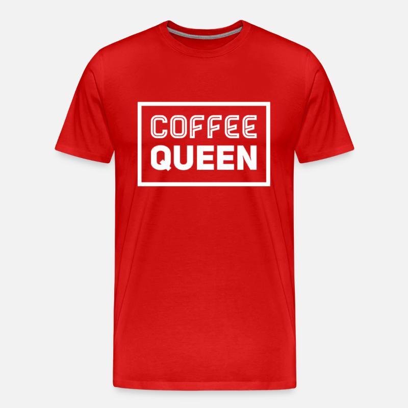 Kaffe Spruch - Männer Premium Bio T-Shirt - Rot