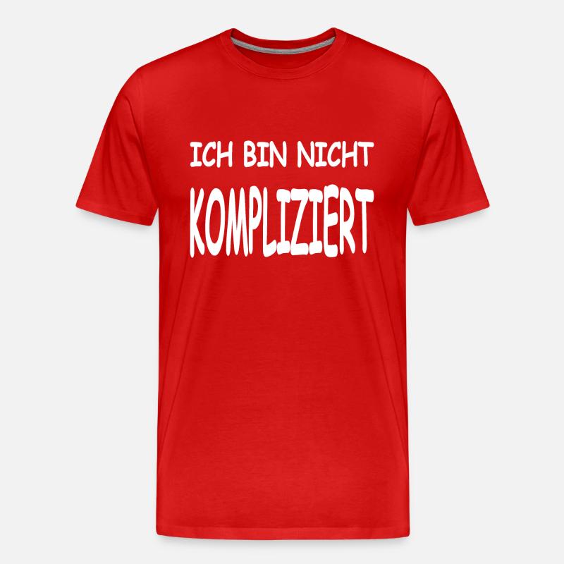Kompliziert - Männer Premium Bio T-Shirt - Rot