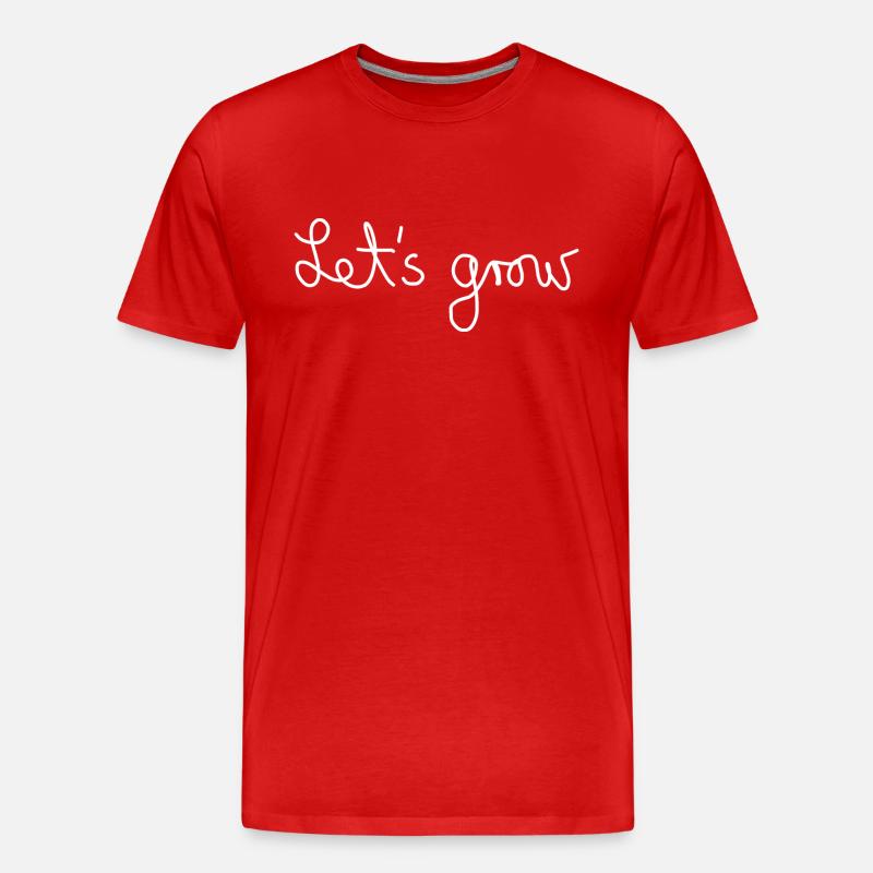 Let's grow - Männer Premium Bio T-Shirt - Rot