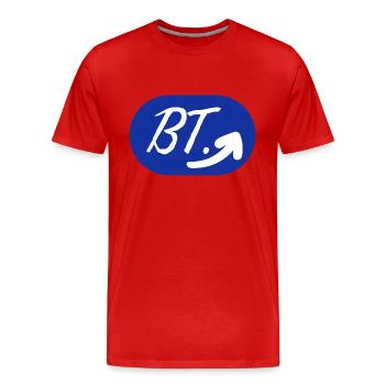BT. Nice blue - Männer Premium Bio T-Shirt - Rot - Vorne - Damien (186cm)