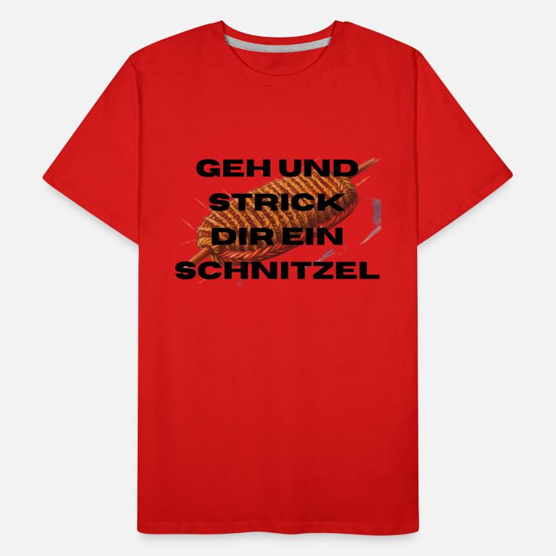 Geh und Strick dir ein Schnitzel Männer Premium Bio T-Shirt