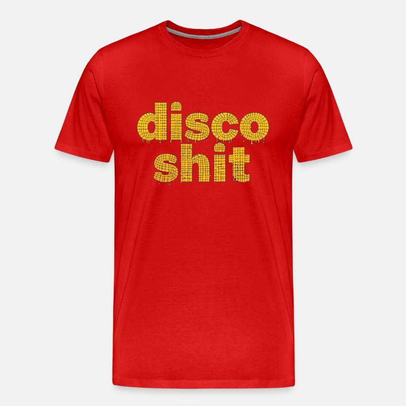 disco shit 053260 - Männer Premium Bio T-Shirt - Rot