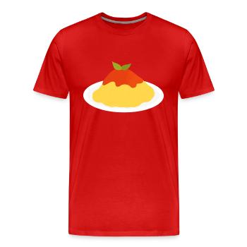 spaghetti with tomato sauce - Men's Premium Organic T-Shirt - red - Front - Damien (186cm)