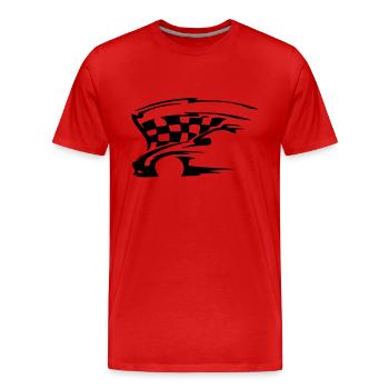 auto 5 - Männer Premium Bio T-Shirt - Rot - Vorne - Damien (186cm)