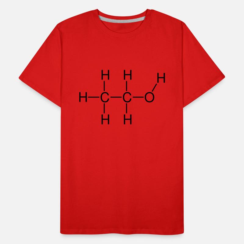 Ethanol Alcohol structural formula Men's Premium Organic T-Shirt