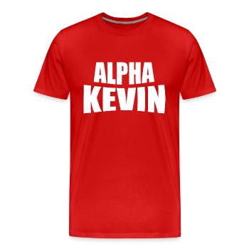 Alpha Kevin - T-shirt bio Premium Homme - rouge - Devant - Damien (186cm)