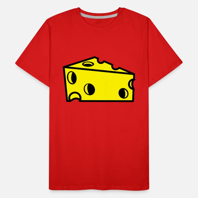 Schweizer Käse mit Löchern, in Scheiben Männer Premium Bio T-Shirt