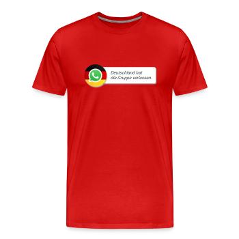 L'Allemagne a quitté le groupe. - T-shirt bio Premium Homme - rouge - Devant - Damien (186cm)