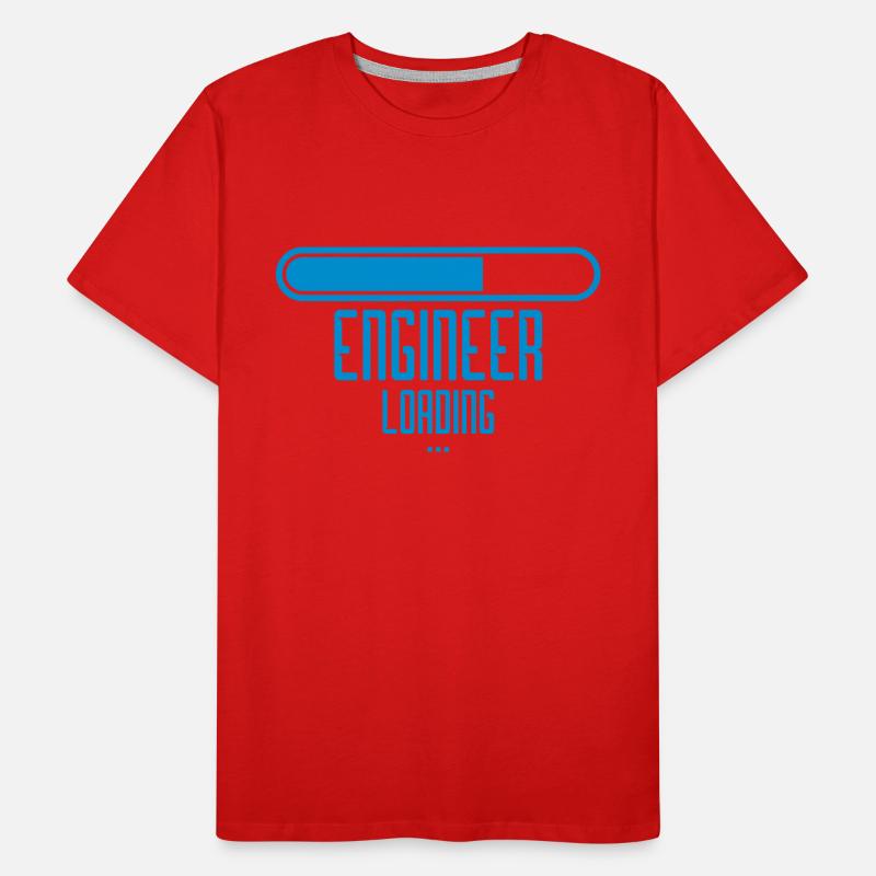 blue loading loading engineer please wait wa Men's Premium Organic T-Shirt
