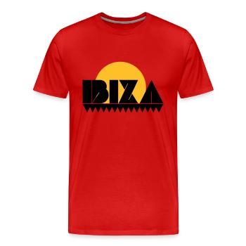 ibiza - T-shirt bio Premium Homme - rouge - Devant - Damien (186cm)