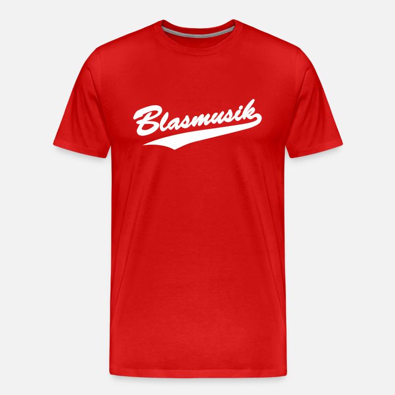 Blasmusik Baseball-Style - Männer Premium Bio T-Shirt - Rot