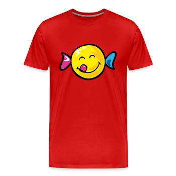 Smiley Sweety - Men's Premium Organic T-Shirt - red - Front - Damien (186cm)
