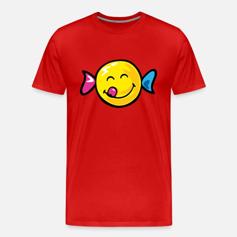 Smiley Sweety - Männer Premium Bio T-Shirt - Rot
