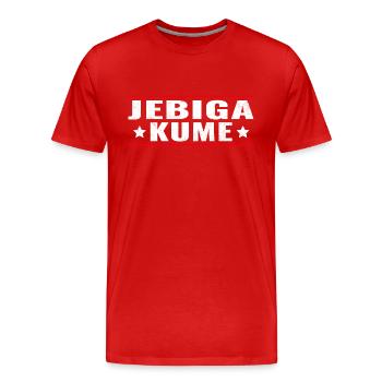 Balkan Jugo - Jugoslawien - Spruch - jebiga kume - Männer Premium Bio T-Shirt - Rot - Vorne - Damien (186cm)