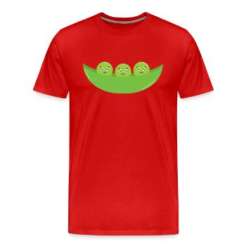 pois Français - T-shirt bio Premium Homme - rouge - Devant - Damien (186cm)
