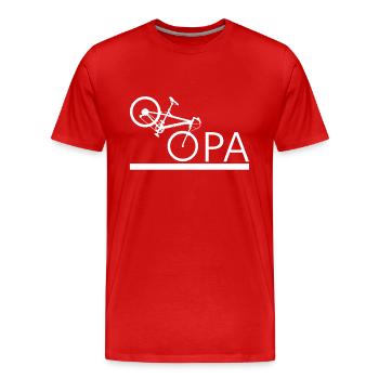 Opa Fahrrad Mountainbike Radeln bester Opa - Männer Premium Bio T-Shirt - Rot - Vorne - Damien (186cm)