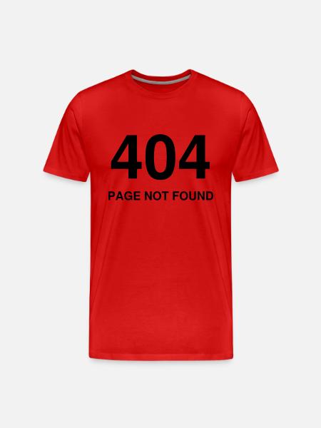 404 page not found - T-shirt bio Premium Homme - rouge