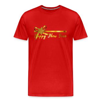 Bonne année ! - T-shirt bio Premium Homme - rouge - Devant - Damien (186cm)