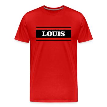 LOUIS - T-shirt bio Premium Homme - rouge - Devant - Damien (186cm)