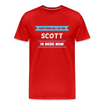 Scott Name Spruch für stolze Schotten - Männer Premium Bio T-Shirt - Rot - Vorne - Damien (186cm)