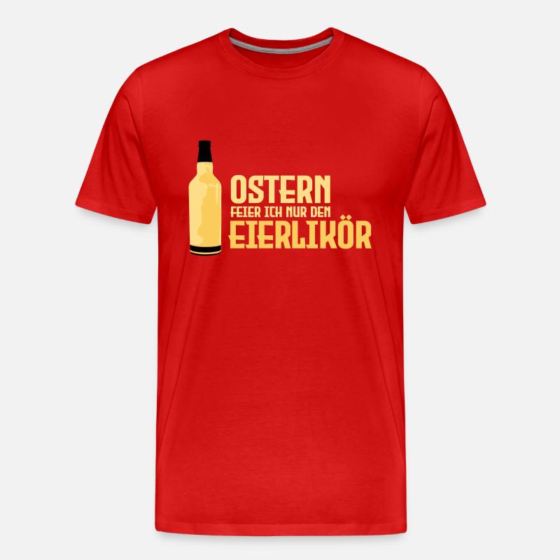Ostern Eierlikör Feiern - Männer Premium Bio T-Shirt - Rot