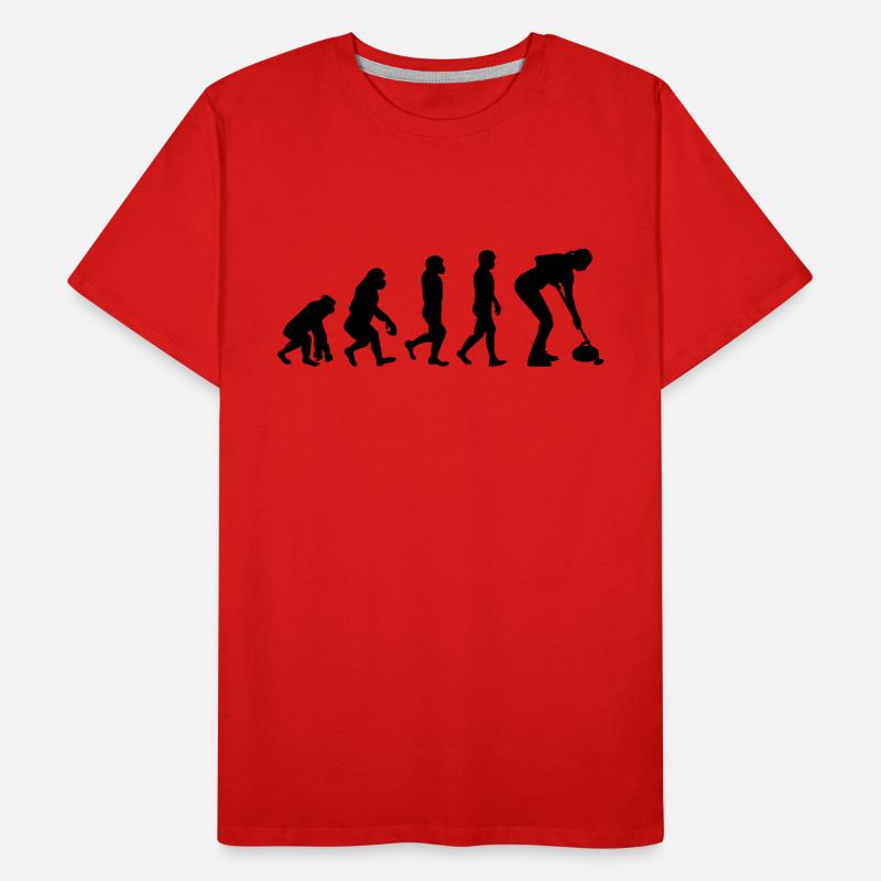 Curling Kehrfächer Winter Eissport Evolution Männer Premium Bio T-Shirt