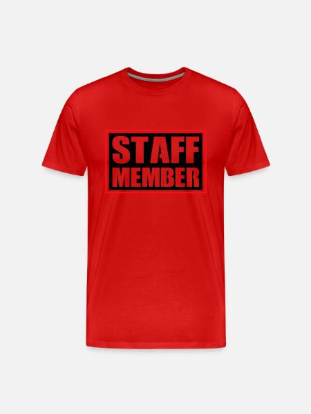 Staff Members - Men's Premium Organic T-Shirt - red