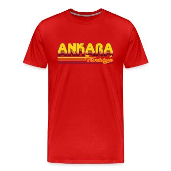 Ankara, Urlaubsdesign der türkischen Hauptstadt - Männer Premium Bio T-Shirt - Rot - Vorne - Damien (186cm)