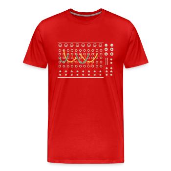 Synthesizer Techno Instrument - Männer Premium Bio T-Shirt - Rot - Vorne - Damien (186cm)