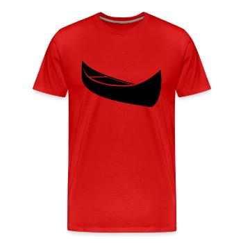 Kanu - Männer Premium Bio T-Shirt - Rot - Vorne - Damien (186cm)