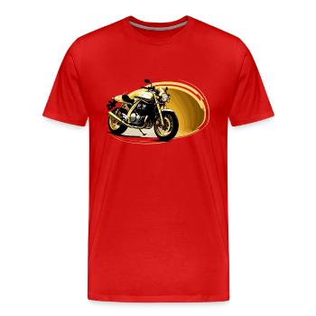 Golden Bike - Men's Premium Organic T-Shirt - red - Front - Damien (186cm)