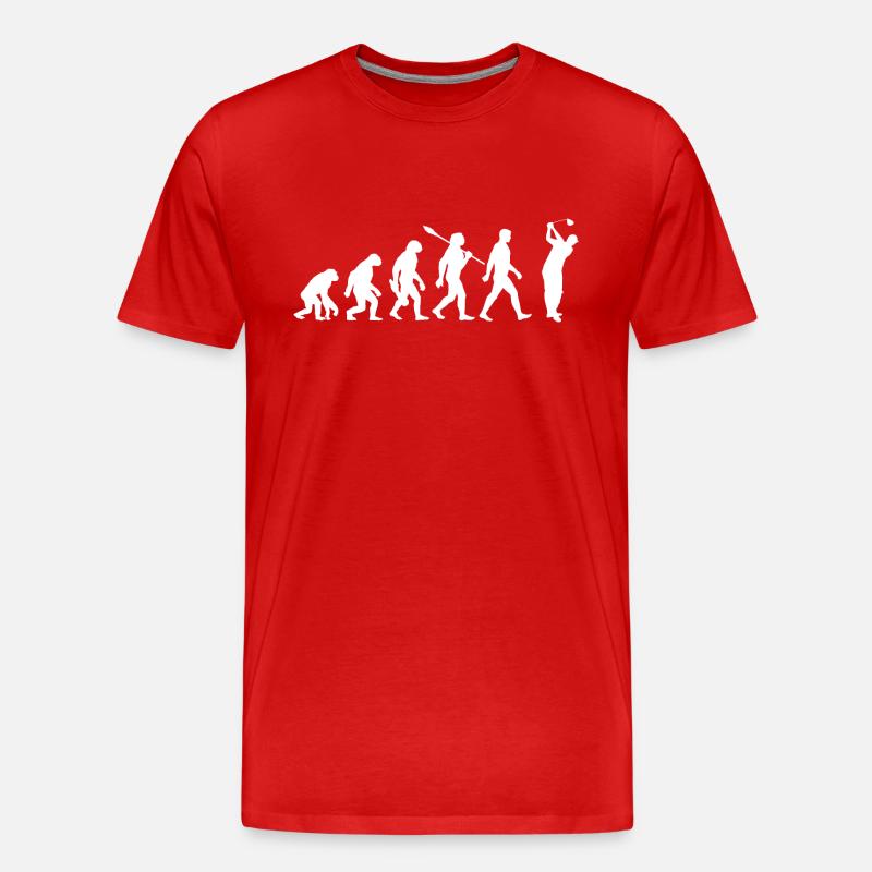 Evolution Golf - Golfer - Men's Premium Organic T-Shirt - red
