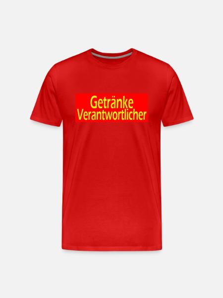 GetränkeVerantwortlicher - Männer Premium Bio T-Shirt - Rot