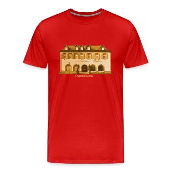 Mairie de Germersheim Rhin Rhénanie-Palatinat - T-shirt bio Premium Homme - rouge - Devant - Damien (186cm)