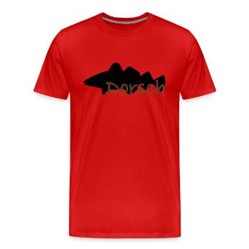 Morue noire - T-shirt bio Premium Homme - rouge - Devant - Damien (186cm)