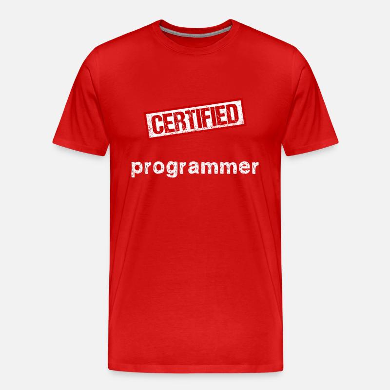Programmierer - Männer Premium Bio T-Shirt - Rot