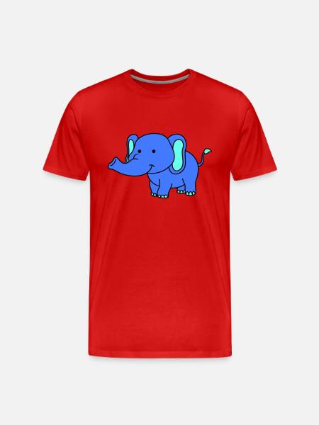 elephant - Men's Premium Organic T-Shirt - red