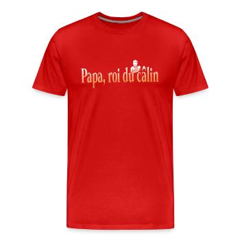 Daddy Santa Papuan Humor Joke Gift - Men's Premium Organic T-Shirt - red - Front - Damien (186cm)
