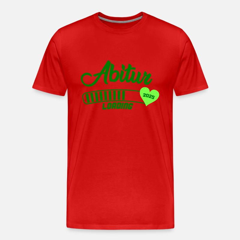 Abitur Loading 2025 - Männer Premium Bio T-Shirt - Rot
