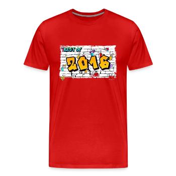 Urban Icon 2016 Graffiti – 9 ans d’audace - T-shirt bio Premium Homme - rouge - Devant - Damien (186cm)