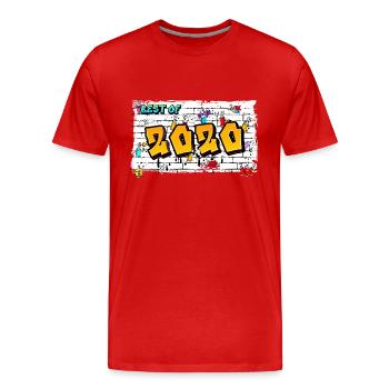 Future Flow 2020 Graffiti – 5 ans d’audace - T-shirt bio Premium Homme - rouge - Devant - Damien (186cm)