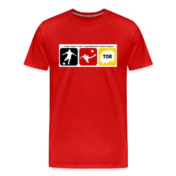 Football Allemagne Maillot Uniforme Football - T-shirt bio Premium Homme - rouge - Devant - Damien (186cm)