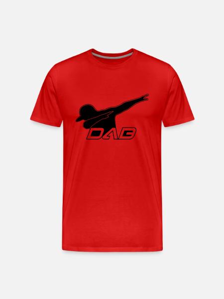DAB black style - Männer Premium Bio T-Shirt - Rot