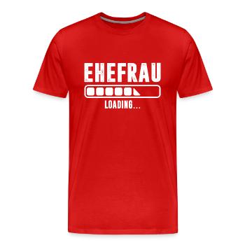 EHEFRAU - Männer Premium Bio T-Shirt - Rot - Vorne - Damien (186cm)