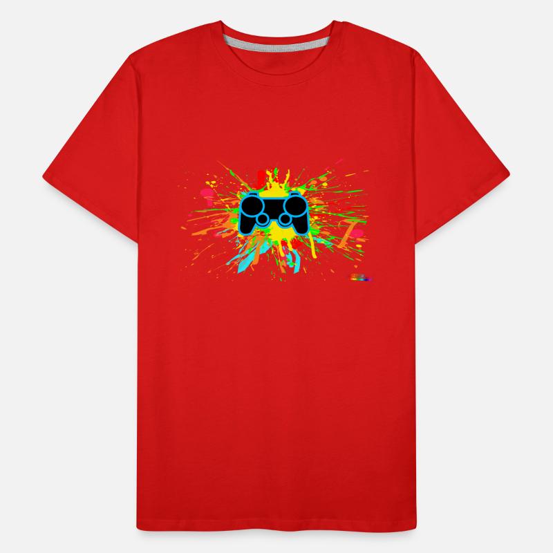 Graffiti Controller Splatter Men's Premium Organic T-Shirt